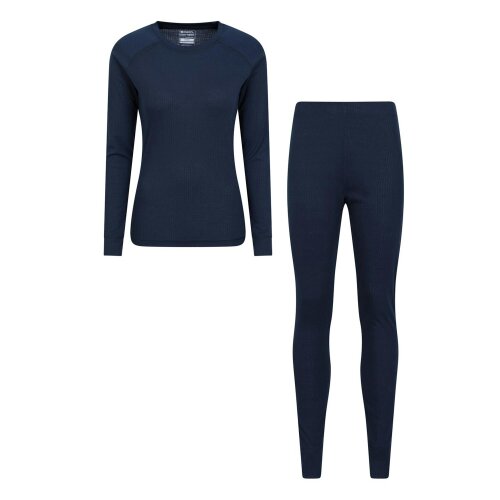 Mountain Warehouse Womens/Ladies Talus Base Layer Set - Navy - Navy - 100% Polyester