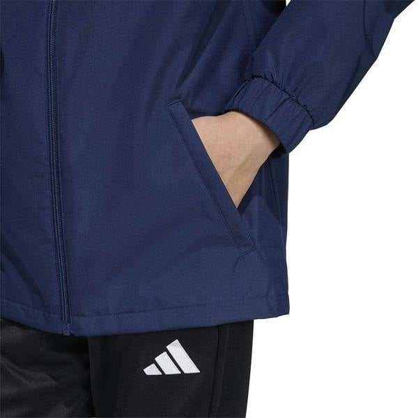 Adidas Junior Entrada 26 All Weather Rain Jacket Coat Navy JZ9103
