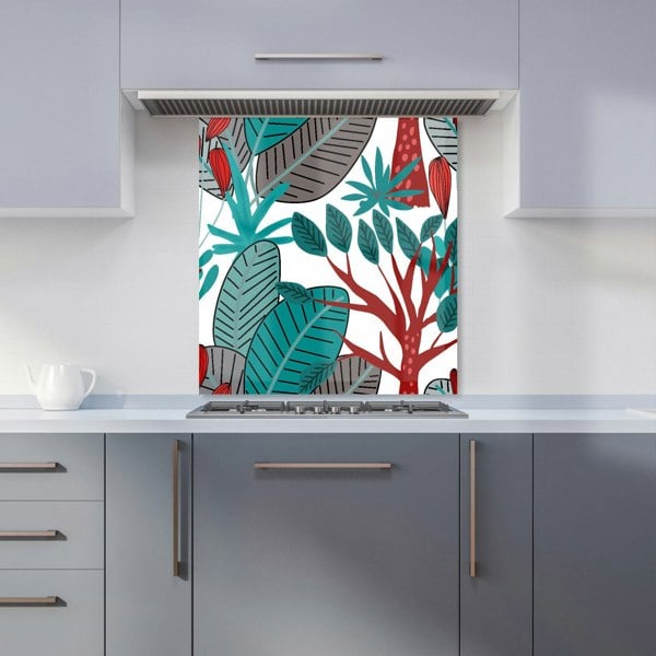 Warren Reed - Designer Jungle Exotic Summer Tropical Leaves Kitchen Splashback