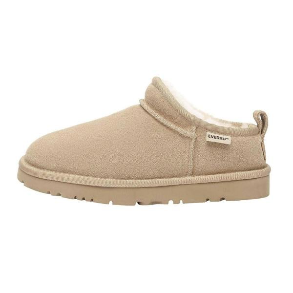 EverAu Womens/Ladies Quail Leather Slippers - Sand - 