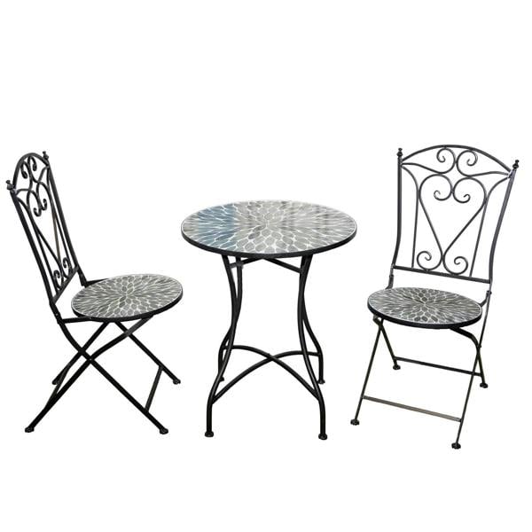 60cm Leaf Mosaic Bistro Set image 1