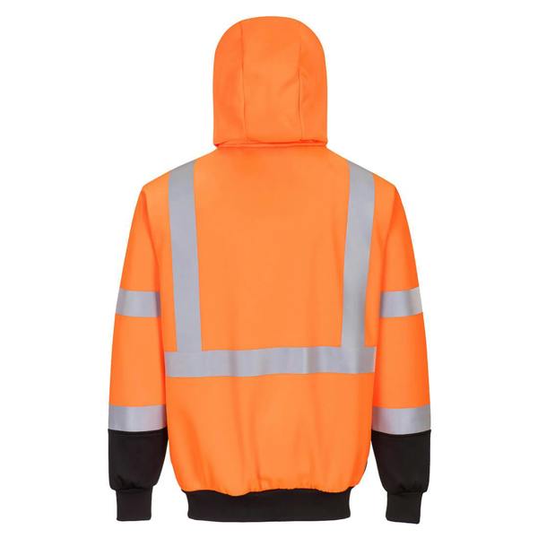Hi-Vis Contrast Zipped Hoodie Portwest