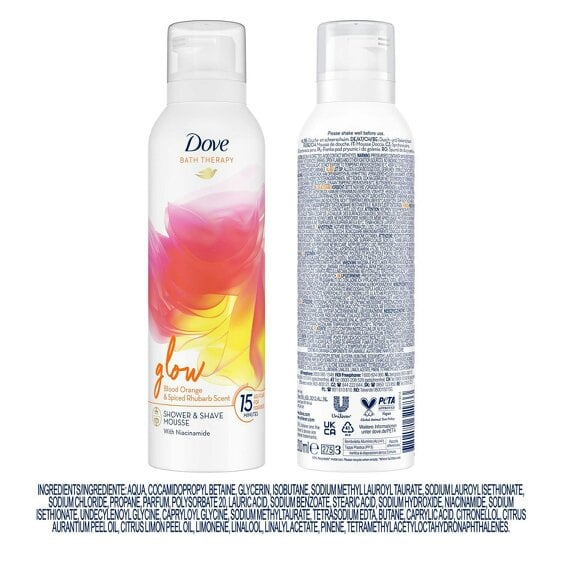 Dove Bath Therapy Glow Shower & Shave Mousse with Niacinamide 200ml 4 Pack