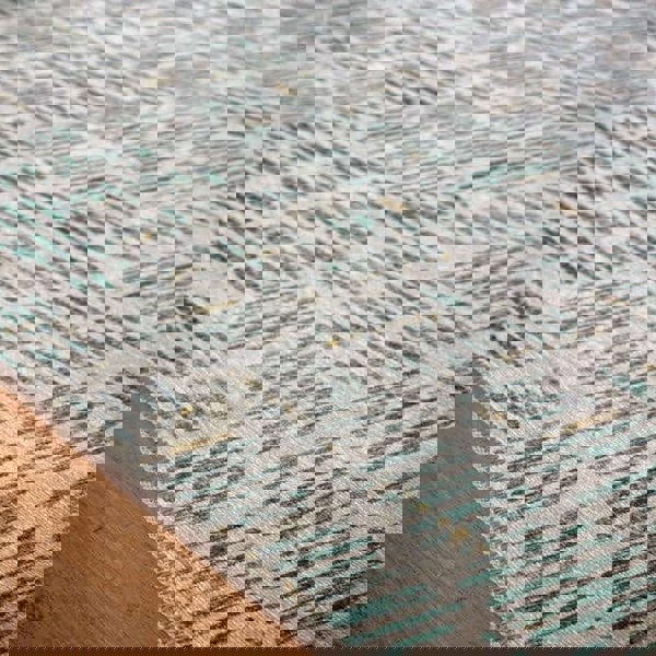 The Rugs Eco-Washable Grey Blue Green Vintage Rug |Stylish & Practical