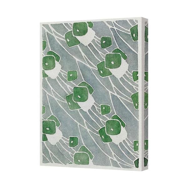 Benjamin Tate Design Contemporary Green Leaf Canvas Art Print Made In The United Kingdom