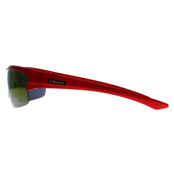 Polaroid Sport Sunglasses P7413 33W JB Shiny Red Grey Silver Mirror Polarized