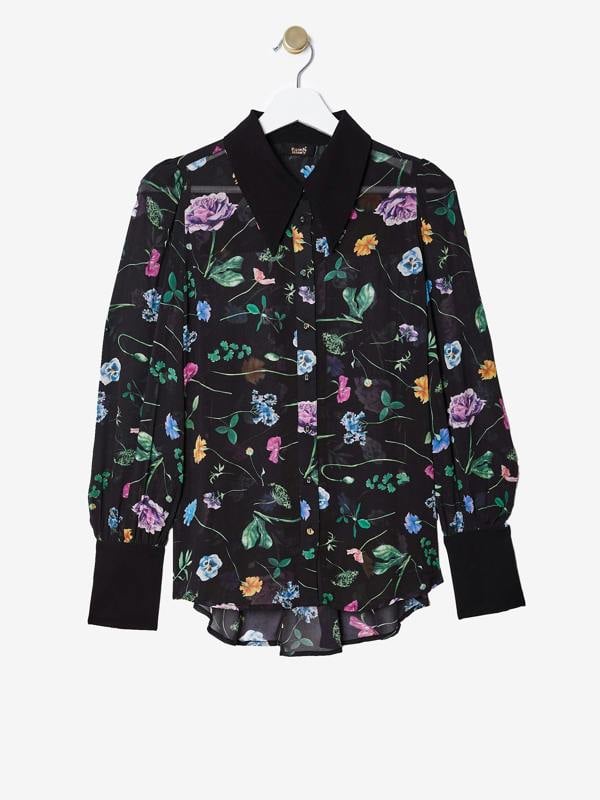 Rose & Nancy Flora Black Floral Print Shirt