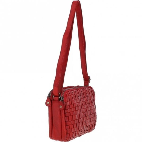 Ashwood Three Section Vintage Woven Leather Shoulder Bag