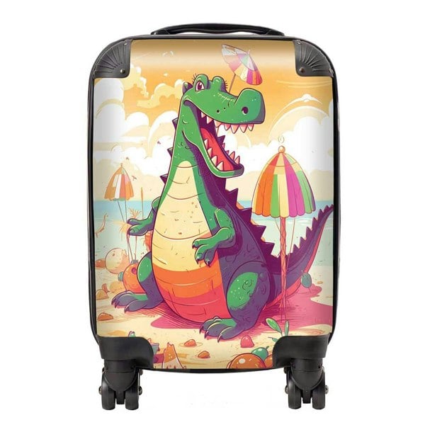 Warren Reed Crocodile On A Beach Holiday Suitcase