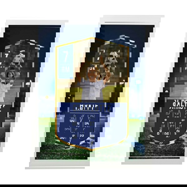 Personalised Memento Company Personalised Photo Upload Football Card Football White Poster Frame