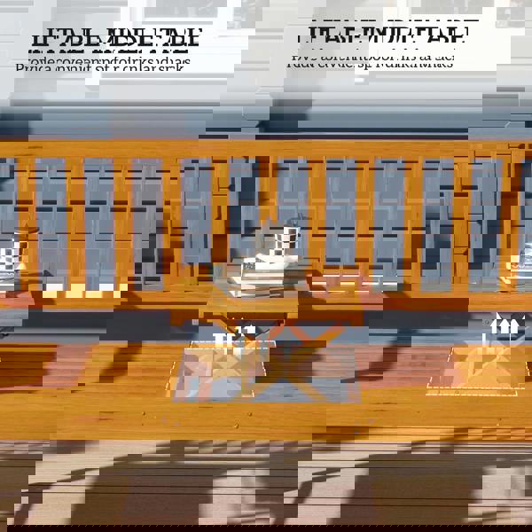 Garden Loveseat with Built-in Coffee Table