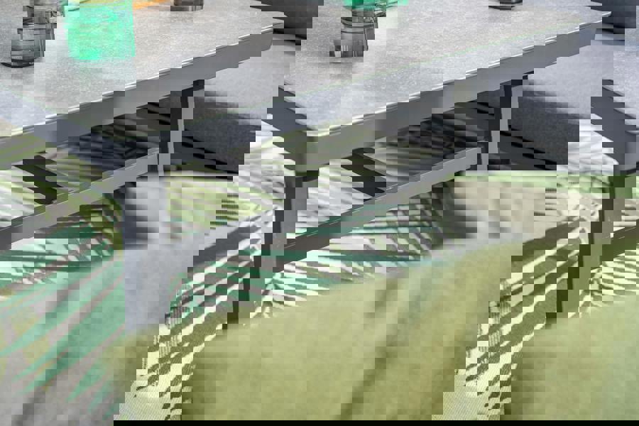 Garden Impressions Corsica Grey Cushions - Lounge & Dining Corner Sofa, with Table and Bench