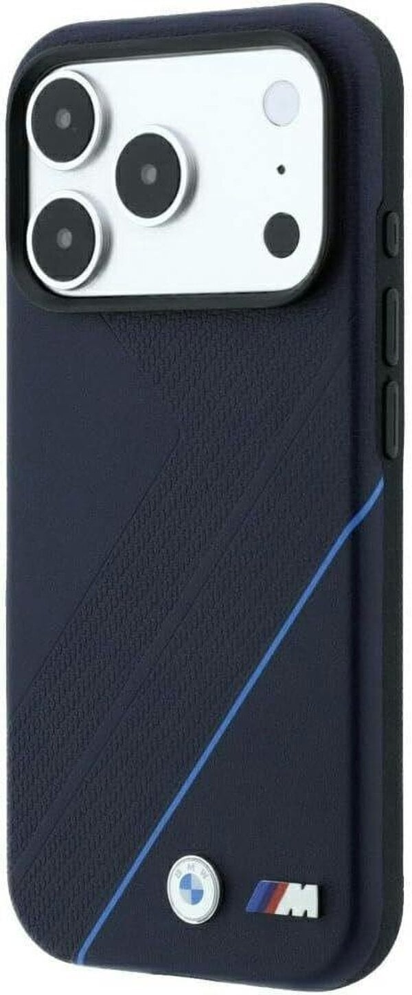 BMW M Tire Track Blue Line Case with MagSafe for iPhone 17/18 Pro Max 6.9" Navy Blue - BMHMP18X26SWPDKV