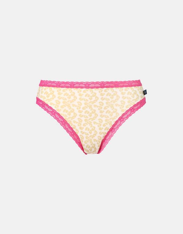 British Boxers Multipack! 4 Pairs of Women's Bamboo Lace High Leg Knickers – Leopard Rose
