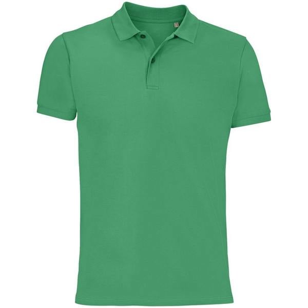 SOLS Mens Planet Piqué Organic Polo Shirt - Spring Green