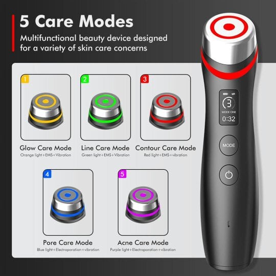 Havendro LED Anti Ageing Pen Therapy Age-R Booster 6-in-1 Care Skin Rejuvenation Device