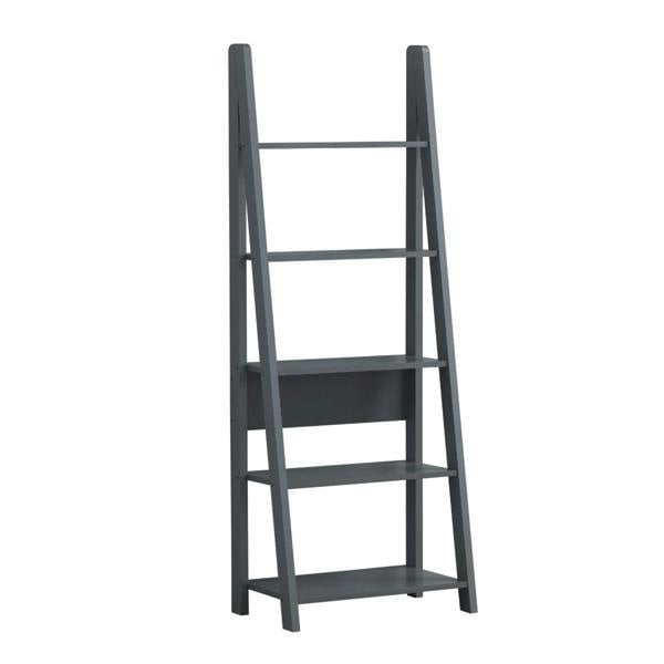 Timber Art Design Riva Retro 5 Tier Ladder Bookcase Display Shelf Unit