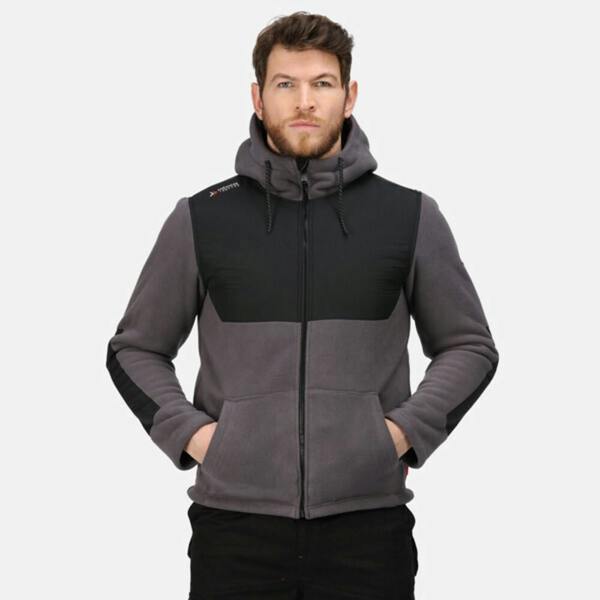 Regatta Professional Mens Hooded Jacket - Iron/Black