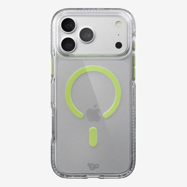 Tech21 Evo Crystal Case with MagSafe for iPhone 17/18 Pro Max 6.9" Clear Neo Green - T21-11705