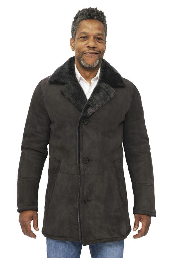 Infinity Leather Mens Sheepskin Classic Car Coat-Avondale