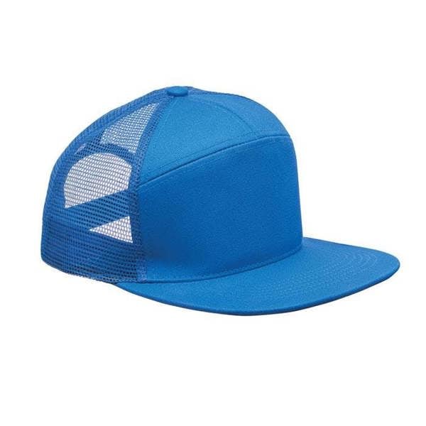 MidOcean Bead Flat Peak Trucker Cap - Royal Blue - 