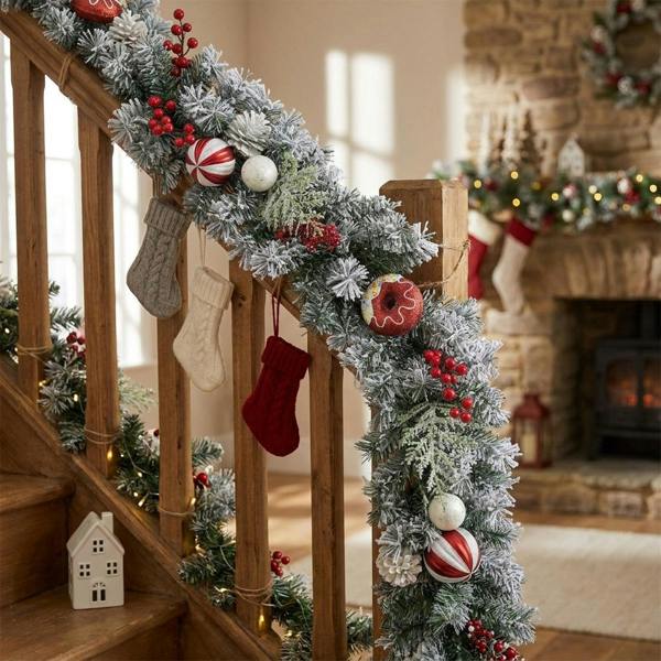 Garden Greatness 6ft Glitter Doughnut Candy Christmas Garland