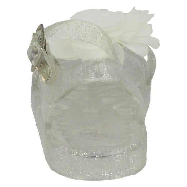Spot On Girls Spot On Flat Jelly Flower Trim Mule