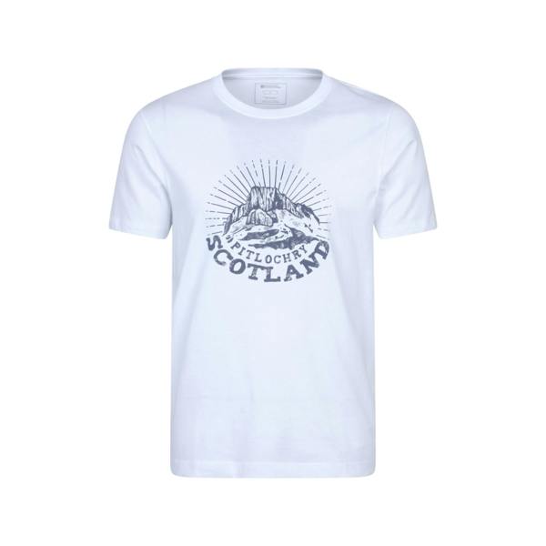 Mountain Warehouse Mens Pitlochry Short-Sleeved T-Shirt - White