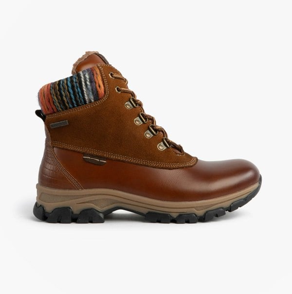 Josef Seibel WYNTER 02 Womens Waterproof Lace Up Boots Brandy