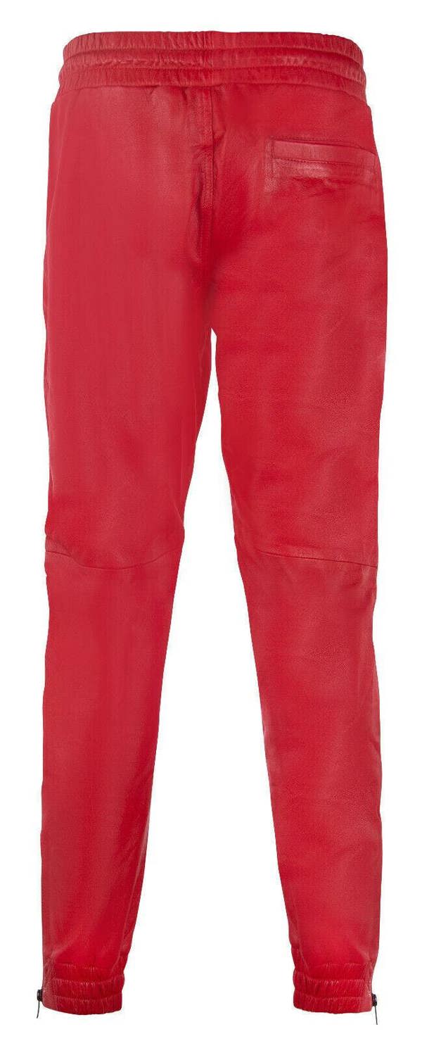 Infinity Leather Mens  Leather Jogging Bottoms-Boston
