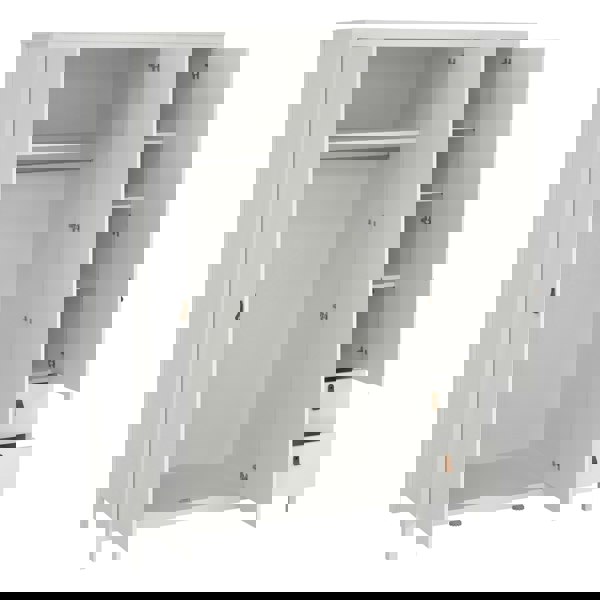 Furniture To Go Barcelona Wardrobe with 2 doors + 1 mirror door + 2 drawers White