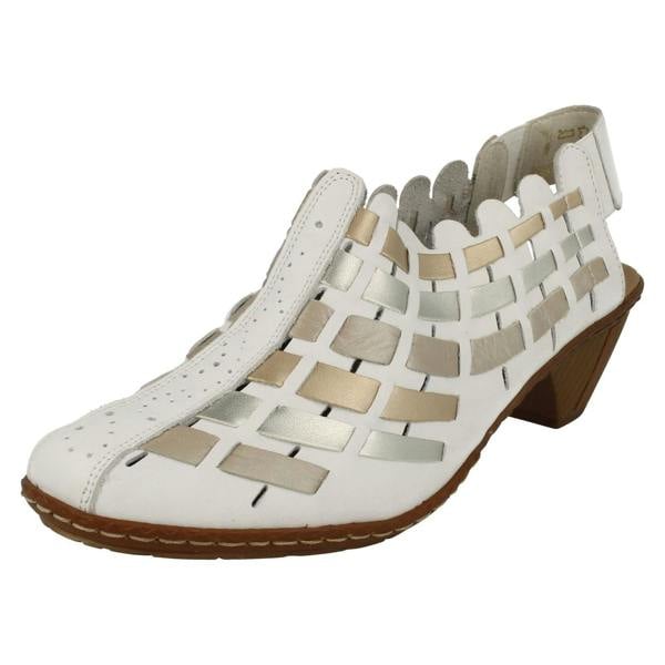 Rieker Ladies Rieker Sling Back Shoes With Woven Detail 46778