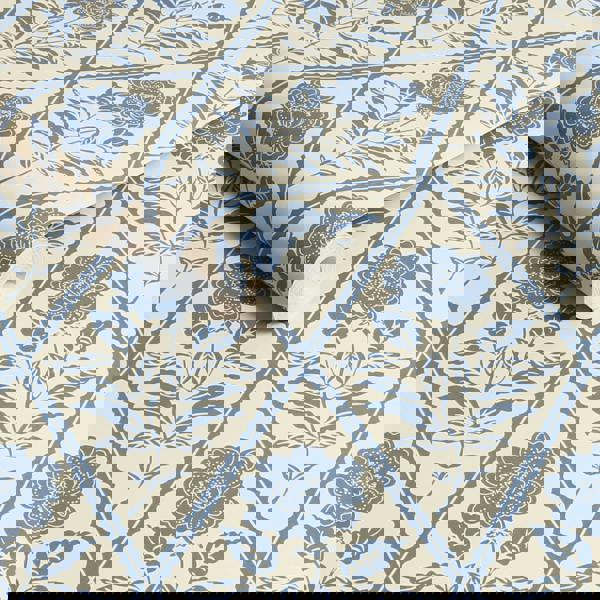 Joules Juliette Floral Print Wallpaper - Cream/Blue - 10m
