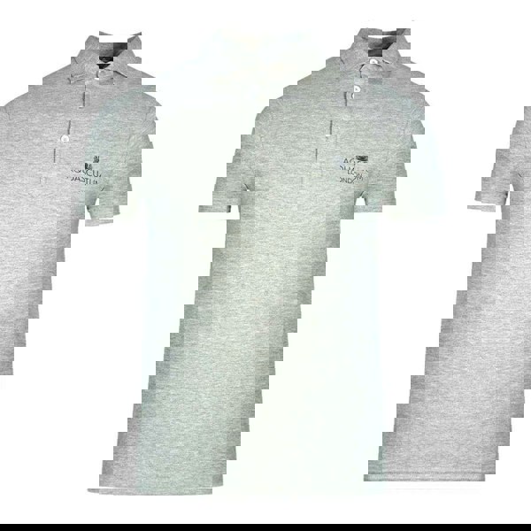 Aquascutum Unisex Adult London Bold Logo Polo Shirt - Grey