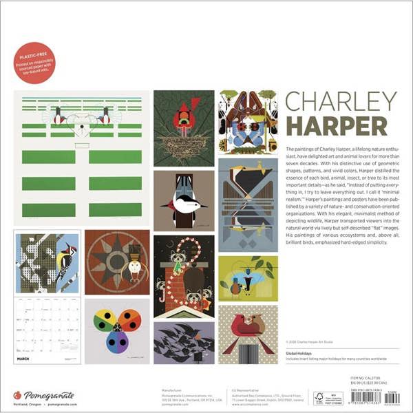 Charley Harper Calendar 2027, Wall Calendars, Month To View, Art, Gift