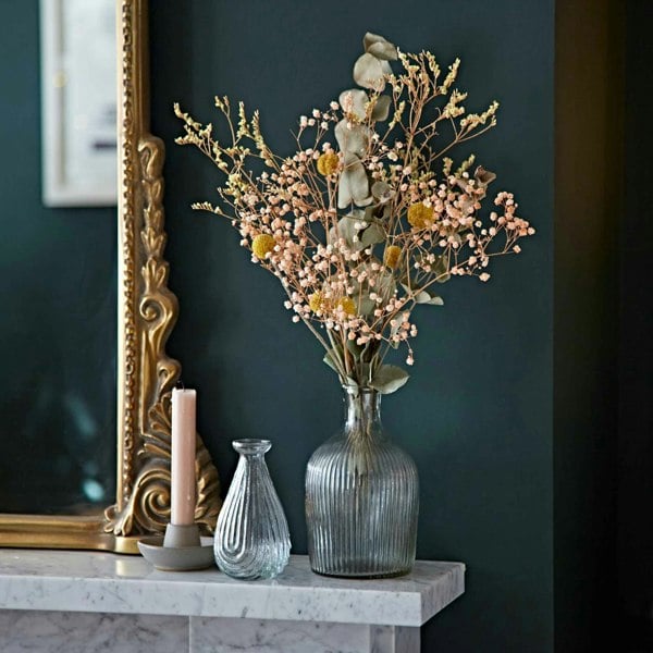 Paper High Rippled Glass Bottle Vase