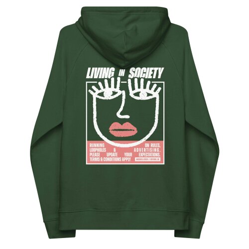 Anchor & Crew 06 Living In Society EDITIONS Organic Cotton Hoodie - Bottle Green