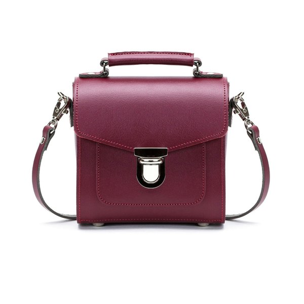 Zatchels Handmade Leather Sugarcube Handbag - Oxblood