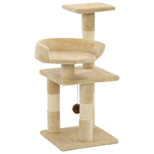 Berkfield Home Berkfield Cat Tree with Sisal Scratching Posts 65 cm Beige