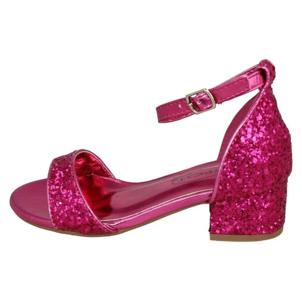 Spot On Girls Spot On Mid Heel Glitter Sandals H1107