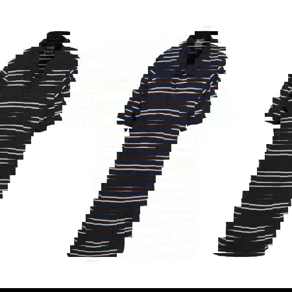 Mountain Warehouse Mens Wren Stripe Cotton Polo Shirt - Navy - 