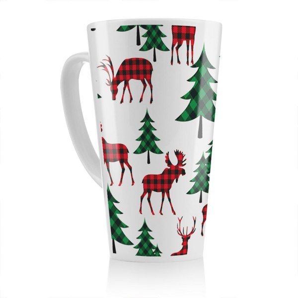 Benjamin Tate Design Buffalo Plaid Woodland Dining Latte Mug