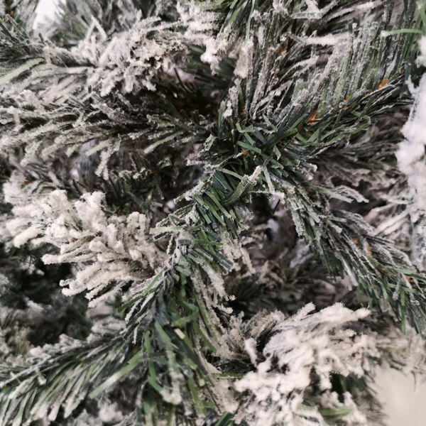 Samuel Alexander 8ft Indoor Flocked PVC Christmas Tree Arch with Snow Tips and Flat Top