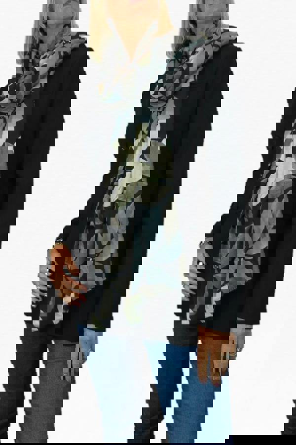 Paulo Due Large Leaf Design Wool Blend Pashmina Scarf