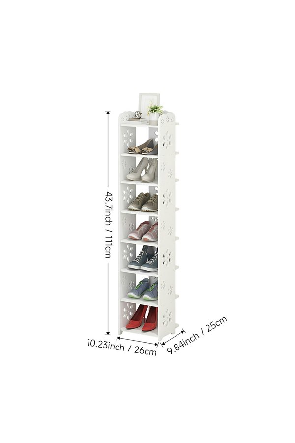 Living and Home 8-Tier Open Style Shoes Rack for Entryway