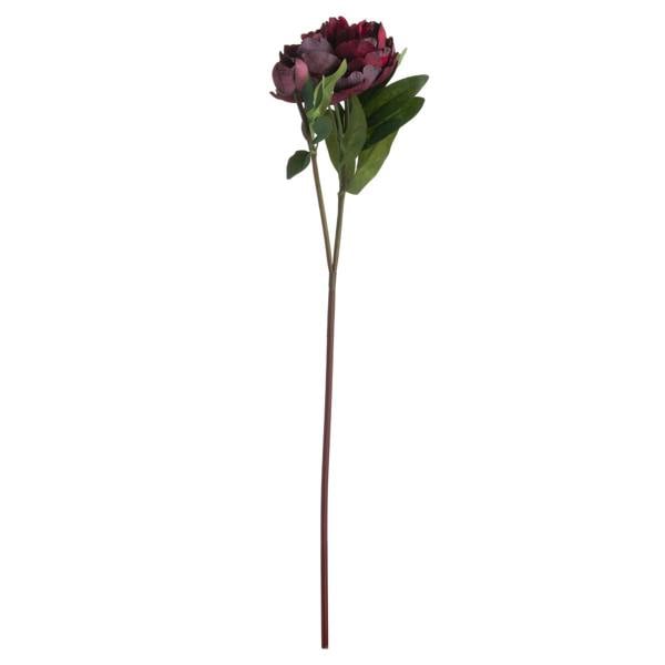 Wyld Haus Set of 3 Artificial Flowers Burgundy Peony Rose Stems