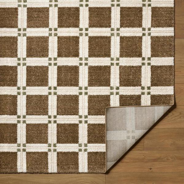 Livabliss La Luna-Modern Brown Off-White, Grey Green Graphic Rug