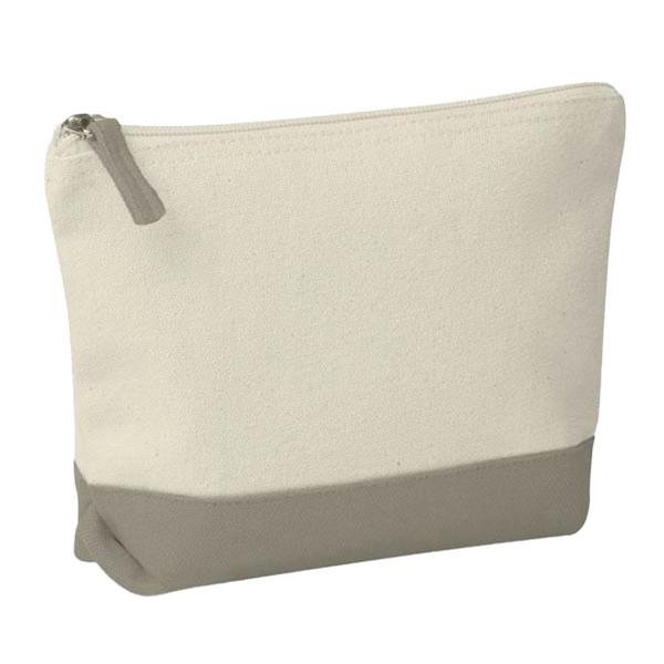 MidOcean Kleuren Cotton Cosmetic Bag - Grey/Beige - 