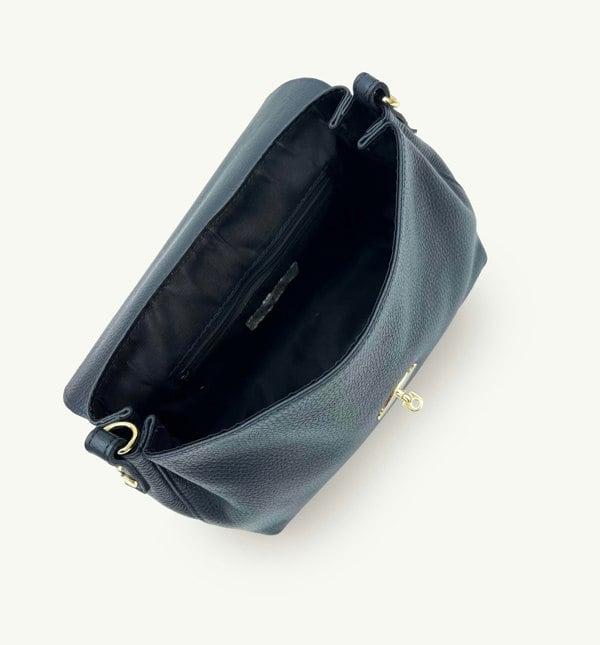 The Maddie Maxi Leather Bag - Navy