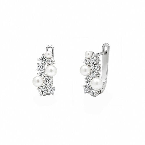 Spero London Pearl Radiance Sterling Silver Earrings
